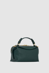 Back product shot of the Oroton Mica Mini Bowler in IVY and Premium pebble leather for Women . IP:25