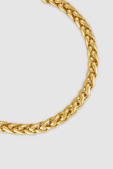 Detail product shot of the Oroton Romy Necklace in WORN GOLD and Premium brass material for Women . IP:21