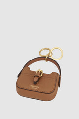 Front product shot of the Oroton Dylan Baguette Bag Charm in TAN and Premium pebble leather for Women . IP:1