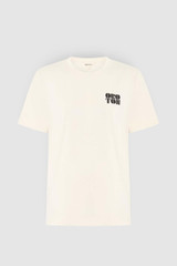 Front product shot of the Oroton Maggie Graphic Tee in Calico and 100% cotton single jersey fabric for Women . IP:1