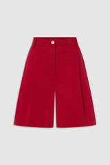 Front product shot of the Oroton Elastic Back Short in Cerise and 100% cotton twill fabric for Women . IP:1