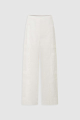 Front product shot of the Oroton Handkerchief Pyjama Pant in Antique White and 100% mid-weight linen fabric for Women . IP:1
