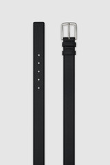 Internal product shot of the Oroton Larsen 35Mm Belt in Black and Premium pebble leather for Men . IP:17