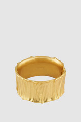 Front product shot of the Oroton Coral Wide Cuff in Worn Gold and Brass base for Women . IP:1