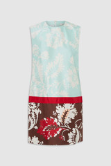 Front product shot of the Oroton Cabana Floral Mini Dress in Glass and 100% silk dupion fabric for Women . IP:1