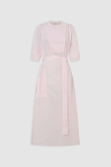 Front product shot of the Oroton Isla Detail Dress in Palest Pink and 100% cotton poplin fabric for Women . IP:1