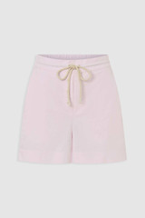 Front product shot of the Oroton Weekend Short in Palest Pink and 100% cotton fabric for Women . IP:1
