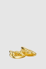 Front product shot of the Oroton Nora Rope Hoops in Gold and Premium brass material for Women . IP:14