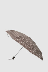 Front product shot of the Oroton Parker Small Umbrella in Coffee Bean/Cream and 100% polyester fabric for Women . IP:1