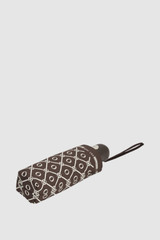 Front product shot of the Oroton Parker Small Umbrella in Coffee Bean/Cream and 100% polyester fabric for Women . IP:14