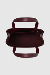 Internal product shot of the Oroton Cali Tote in CURRANT and Premium smooth leather for Women . IP:17