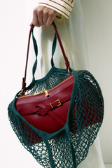 Detail product shot of the Oroton Cleo Smooth Shoulder Bag in Garnet and Premium smooth leather for Women . IP:21