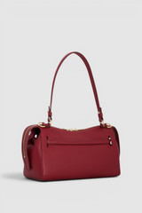 Back product shot of the Oroton Cleo Smooth Shoulder Bag in Garnet and Premium smooth leather for Women . IP:25