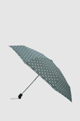 Front product shot of the Oroton Parker Small Umbrella in Evergreen/Cream and 100% polyester fabric for Women . IP:1