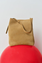 Detail product shot of the Oroton Alba Suede Hobo in Tobacco and Cow suede leather for Women . IP:21