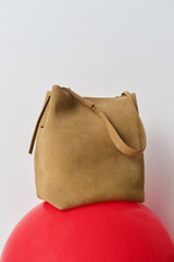 Detail product shot of the Oroton Alba Suede Hobo in Tobacco and Cow suede leather for Women . IP:23