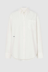 Front product shot of the Oroton Oxford Shirt in Antique White and 100% cotton fabric for Women . IP:1