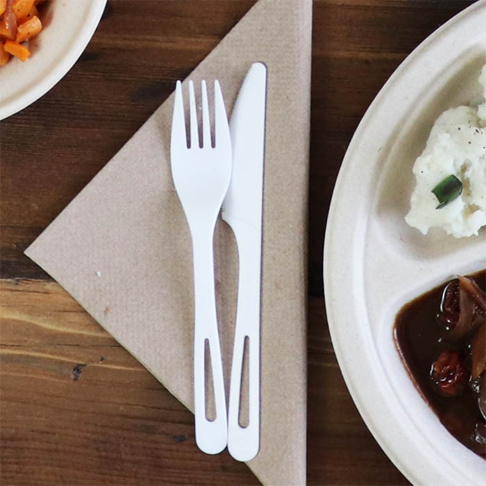 Wrapped tPLA Fork, Knife, Spoon & Napkin Sets ASPSFKN