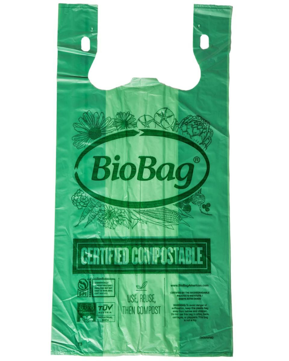 Compostable TShirt Bag 10 Gallon Sample Good Start Packaging