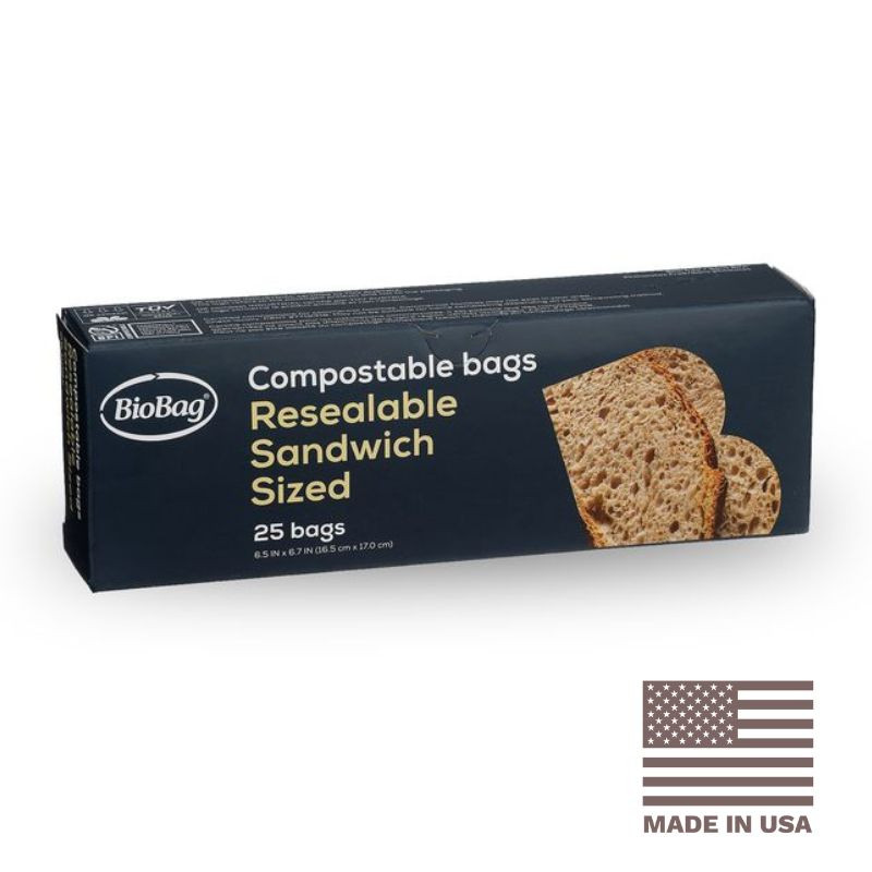BioBag Resealable Sandwich Bags 25 count 190420 - Main Image