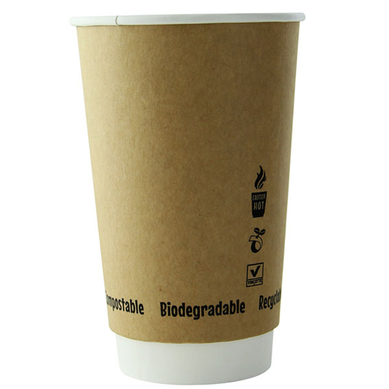 16 oz Compostable Paper Coffee Cup