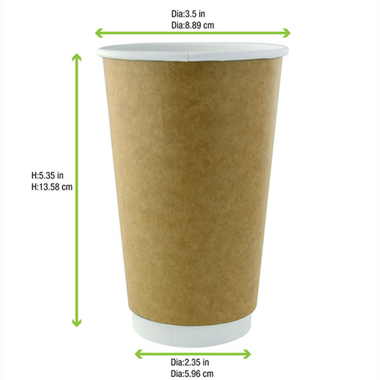 16 oz Compostable Paper Coffee Cup