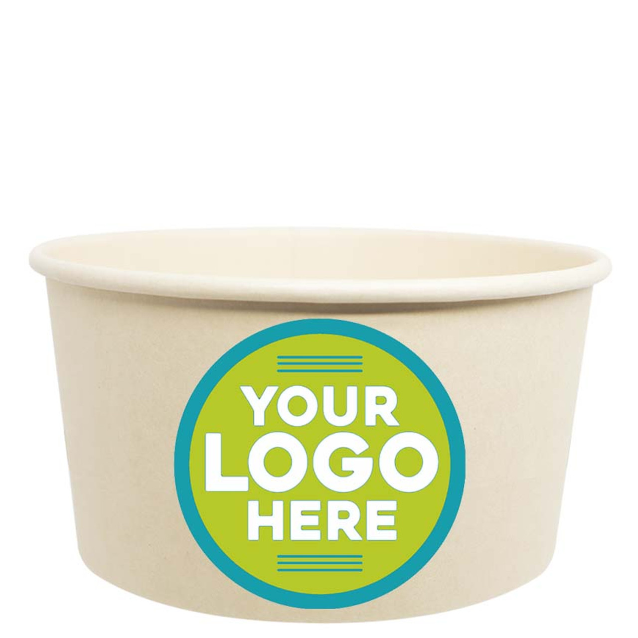 Custom 32 oz Compostable Wide NoTree Paper Bowls