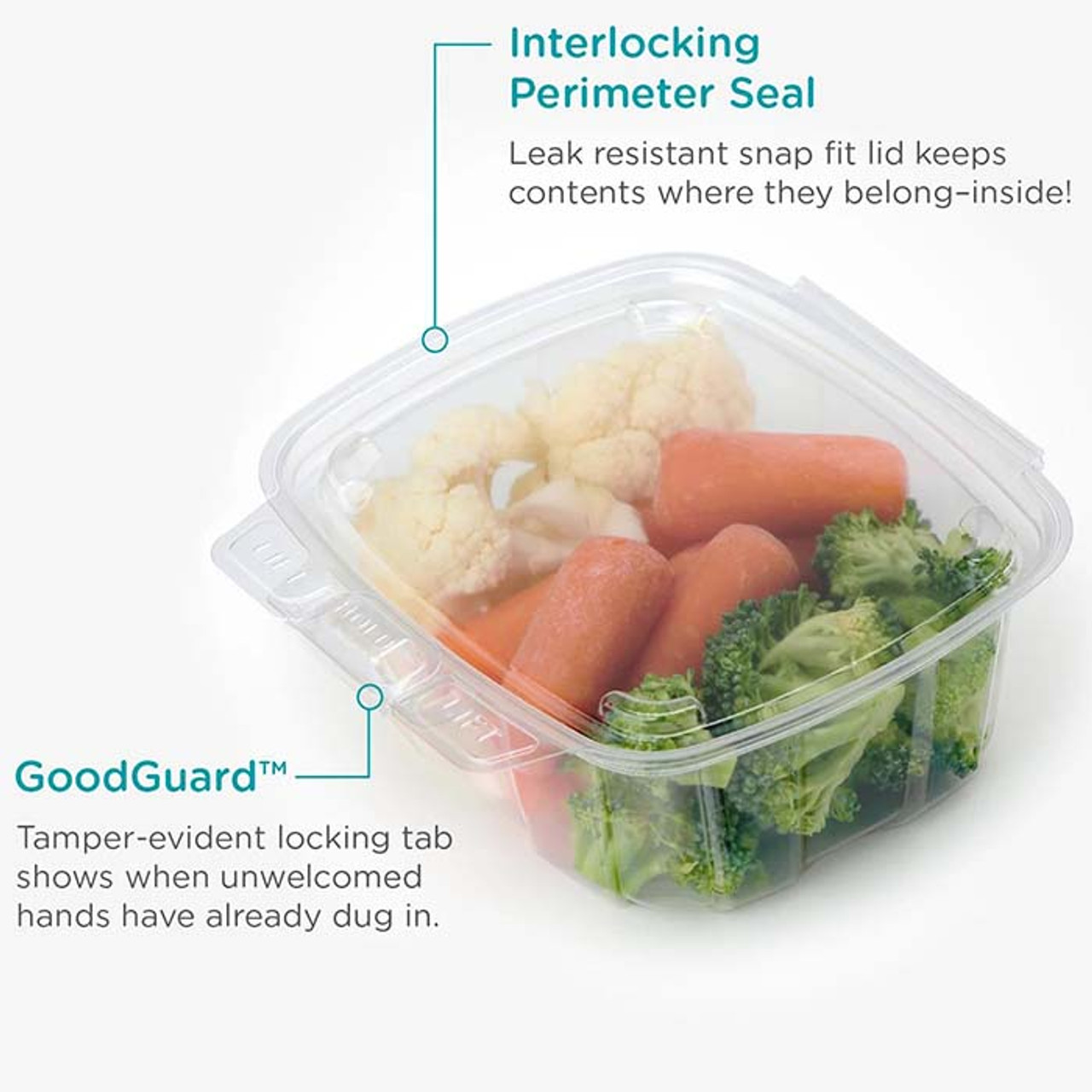 24oz Tamper Evident Take Out Salad Container