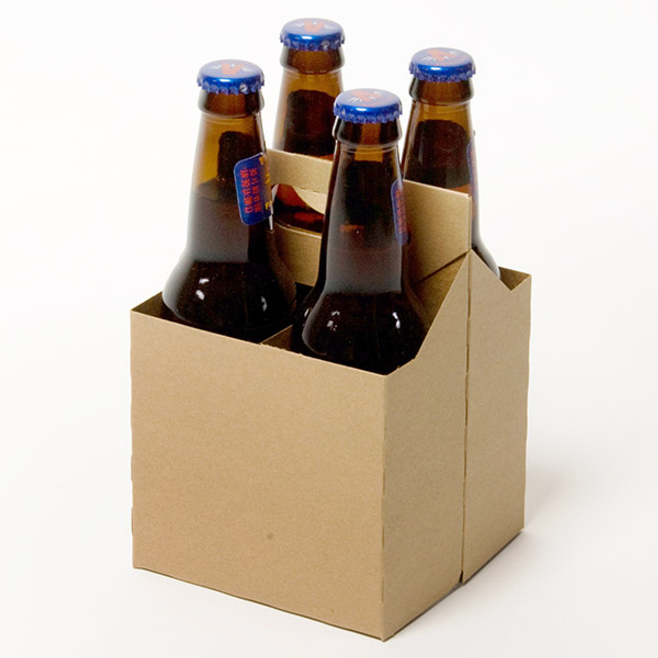 4 Pack HDPE Carriers - Plastic Bottle Handles & Beverage Carriers