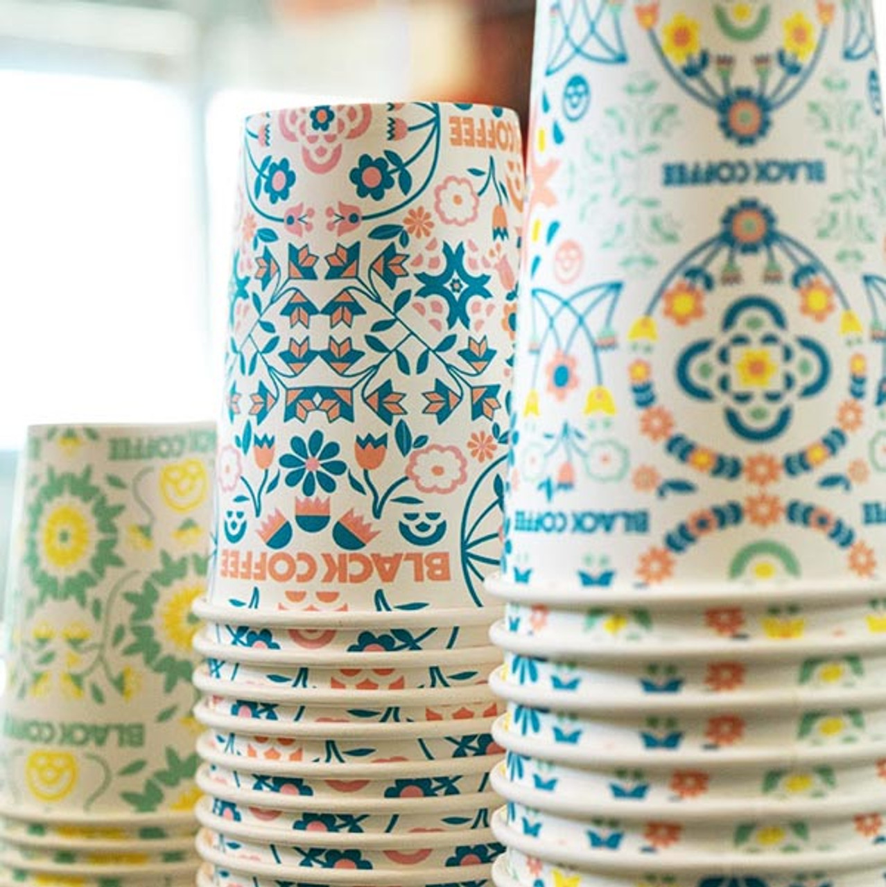 8 oz. Paper Hot Cups (Print) 1,000/Case