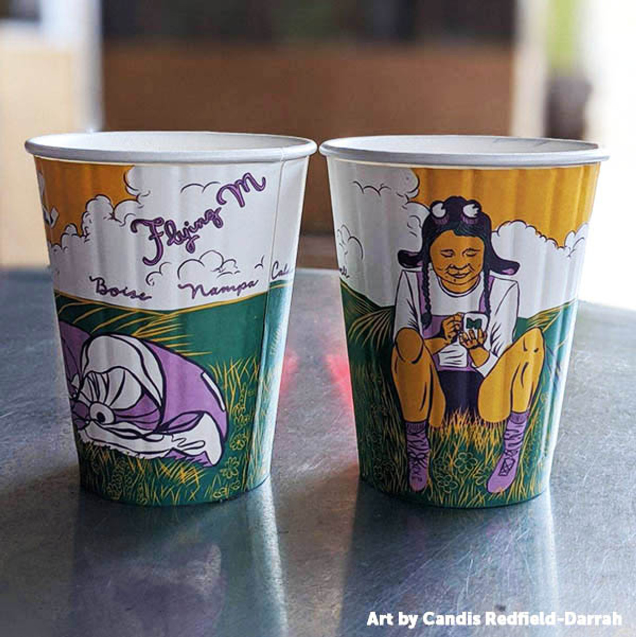 8 oz. Custom Printed Compostable Paper Cup 1000/Case