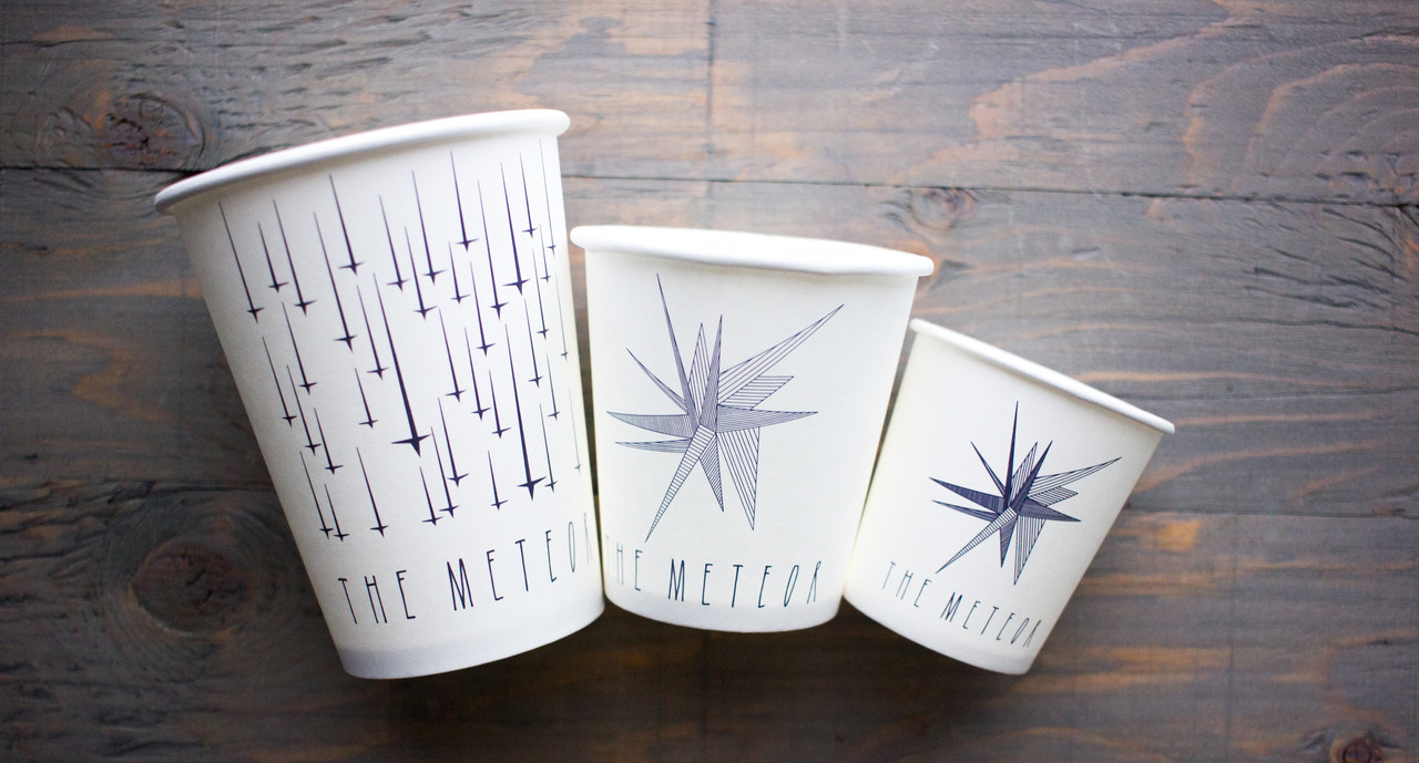 16 oz Custom Printed Compostable White Paper Hot Cups | 1,000/Case