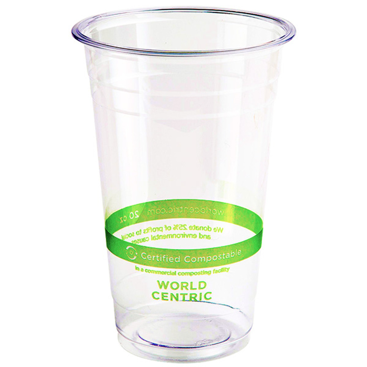 20oz Crystal Clear Plastic Cups With Dome lids and Paper Straws - For  Summary Beverage