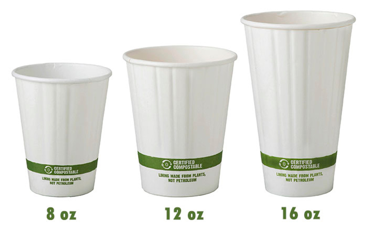 World Centric 12 oz Insulated Compostable Coffee Cups | CU-PA-12D