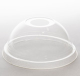 Compostable domed PLA cold cup Lid with straw hole, fits 16 & 24 oz Cold Cups, SKU 9509122 Compostable domed PLA cold cup Lid with straw hole, fits 16 & 24 oz Cold Cups, SKU 9509122