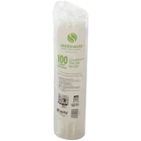 Greenware 12-24 oz Compostable PLA Flat Lids No Hole 9509128