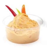 3.25 oz Compostable PLA Cup With Vegetables and Hummus