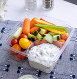 Greenware 2-compartment Compostable PLA to-go container Greenware 2-compartment Compostable PLA to-go container