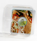 Eco-friendly 2-compt compostable PLA box Eco-friendly 2-compt compostable PLA box