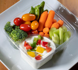 Eco-friendly Greenware GS6-2 lunch box with fresh food Eco-friendly Greenware GS6-2 lunch box with fresh food