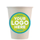 8 oz Custom Printed Compostable NoTree Paper Hot Cups