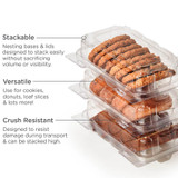 Single Row Cookie, Donut & Loaf Angled Containers BXX00094