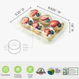 6-Pack Eco-Friendly PLA Macaron Containers BXX07066