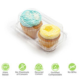 3" Cupcake & Muffin Containers 2 Section BXX00202