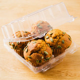 3.25" PLA Muffin Containers 4 Section BXX00215