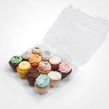 DFI 12 Count Mini Cupcake Containers | 300/Case, Clear
