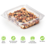 Compostable 8 oz PLA Clamshells BDV01749