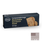 BioBag Resealable Sandwich Bags 190420 Made in the USA