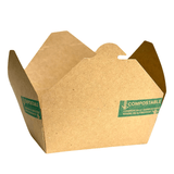 Compostable Kraft #4 To Go Boxes 75 oz