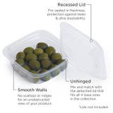 8 oz Square PLA Deli Containers BDV09000